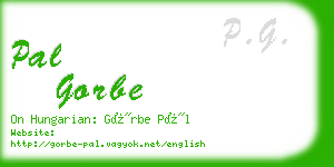 pal gorbe business card